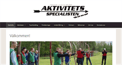 Desktop Screenshot of aktivitetsspecialisten.se